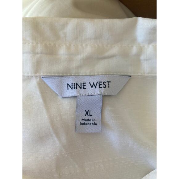 Nine West Cream Buttondown Mini Dress, Size XL - Picture 4 of 8